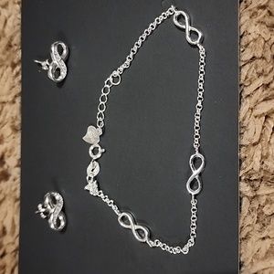 Earrings With Bracelet Set 925 Sterling silver